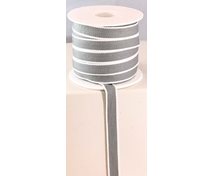 BAND 10MM LJUSGRÅ/VIT RAND 25m/rulle