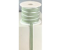 RIBBON 10MM LONGSTRIPE GREENWHITE