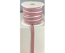 RIBBON 10MM LONGRAND REDWHITE