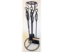 FIRESET 4 PARTS + RACK 68CM BLACK