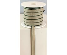 RIBBON LINNEN 11MM NAT/D.GREEN
