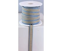 RIBBON LINNEN 11MM NAT/L.BLUE