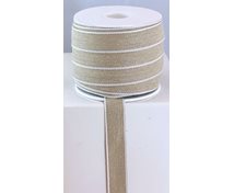 RIBBON LINNEN 15 MM NAT/WHITE