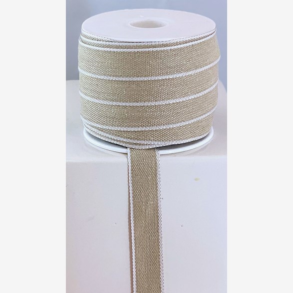 LIN/BOM.BAND 15MM LINF./VIT 25m/rulle