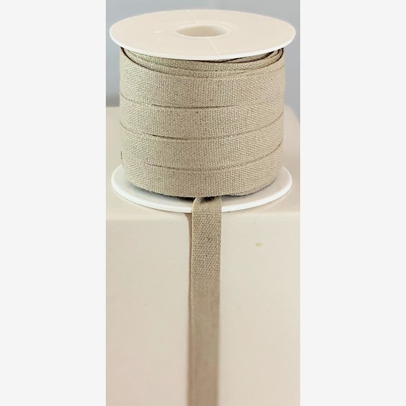 LIN/BOM.BAND 10MM LINFÄRG 25m/rulle