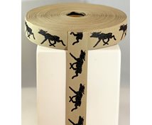 BAND 22MM SVART ÄLG BEIGE BOTTEN 25m/rulle