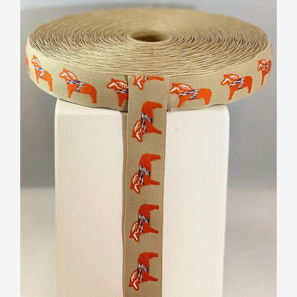 RIBBON 22MM DALAHORSE BEIGE