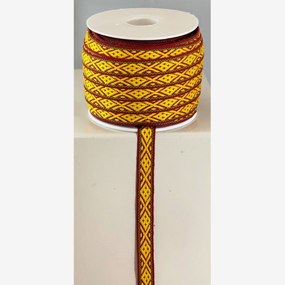 RIBBON 10MM YELLOWREDGREEN