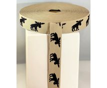 BAND 22MM SVART ÄLGOT BEIGE BOTTEN 25m/rulle