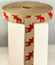 RIBBON 22MM RED MOOSE/BEIGE