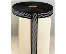 BAND REFLEX 22MM SILVERSVART 25m/rulle
