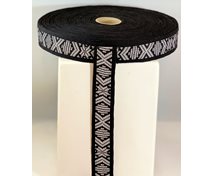 BAND REFL.22MM SILV.SVART LEKSANDSBAND 25m/rulle