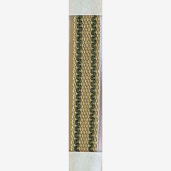 RIBBON 7MM NATURALDGREEN