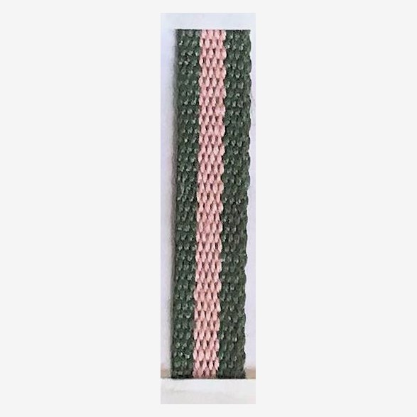 RIBBON 7MM GREEN/PINK