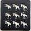 POTRACK 9 MOOSES 18X18CM BLACK