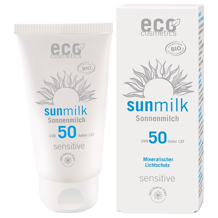 Eco Cosmetics Sunmilk Sensitive högt skydd SPF 50, 75 ml