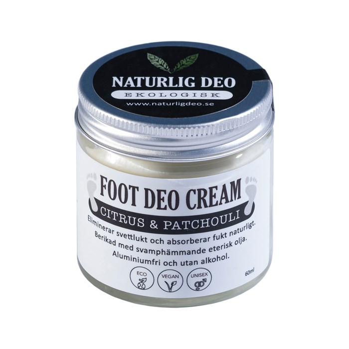 Naturlig Deo Foot Deo Cream Citrus & Patchouli