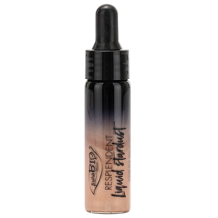 puroBIO Cosmetics Resplendent Liquid Stardust Highlighter - Light Gold, 12 ml
