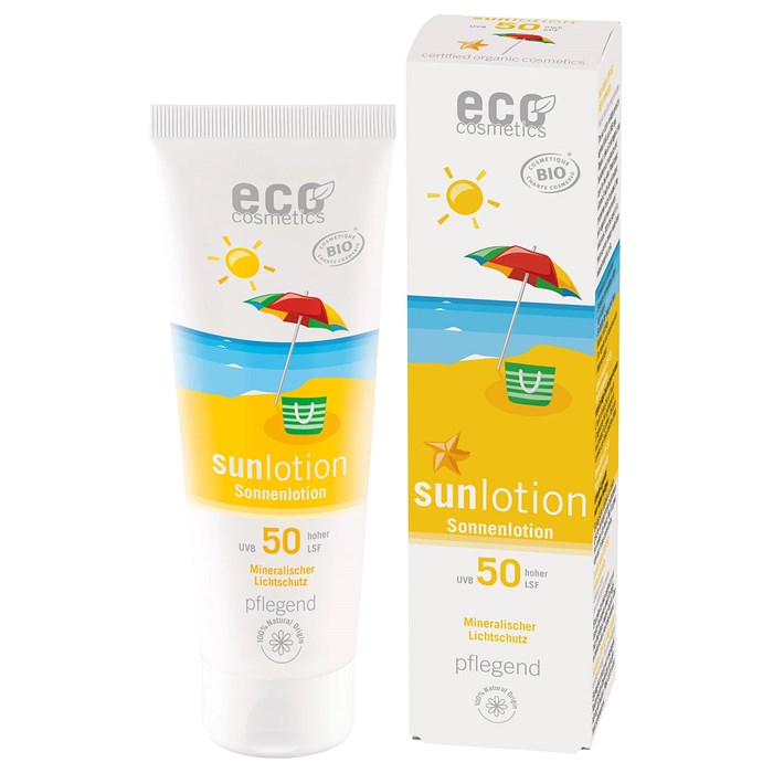 Eco Cosmetics Sollotion högt skydd SPF 50, 125 ml