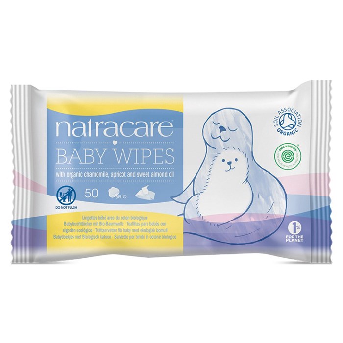 Natracare Tvättservetter Baby, 50 st