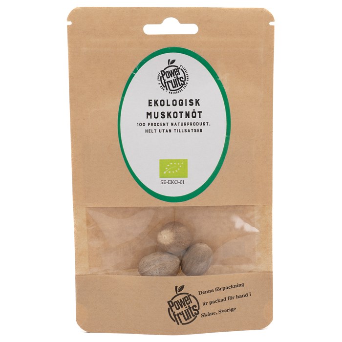 Powerfruits Muskotnöt Hel, 3 st