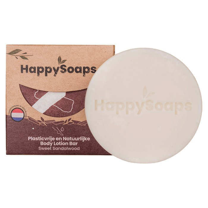 HappySoaps Body Lotion Bar - Sweet Sandalwood, 65 g