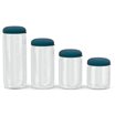 Ekobo Glasburk med silikonlock - Blue Abyss