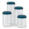 Ekobo Glasburk med silikonlock - Blue Abyss