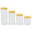 Ekobo Glasburk med silikonlock - Mimosa