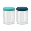 Ekobo Glasburkar med silikonlock, 2 x 180 ml