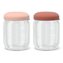 Ekobo Glasburkar med silikonlock, 2 x 180 ml