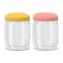 Ekobo Glasburkar med silikonlock, 2 x 180 ml