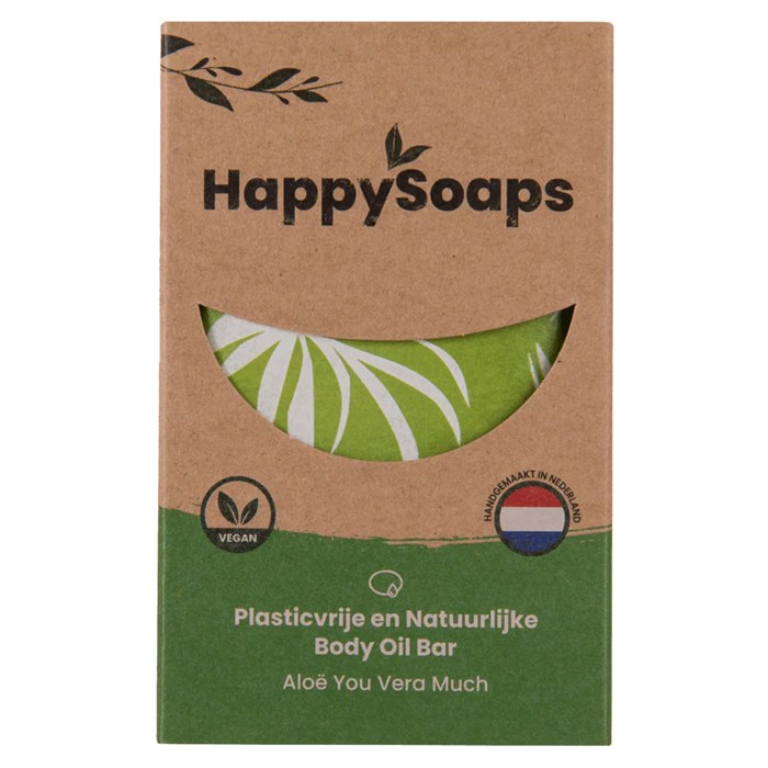 HappySoaps Body Oil Bar - Aloe You Vera Much, 70 g