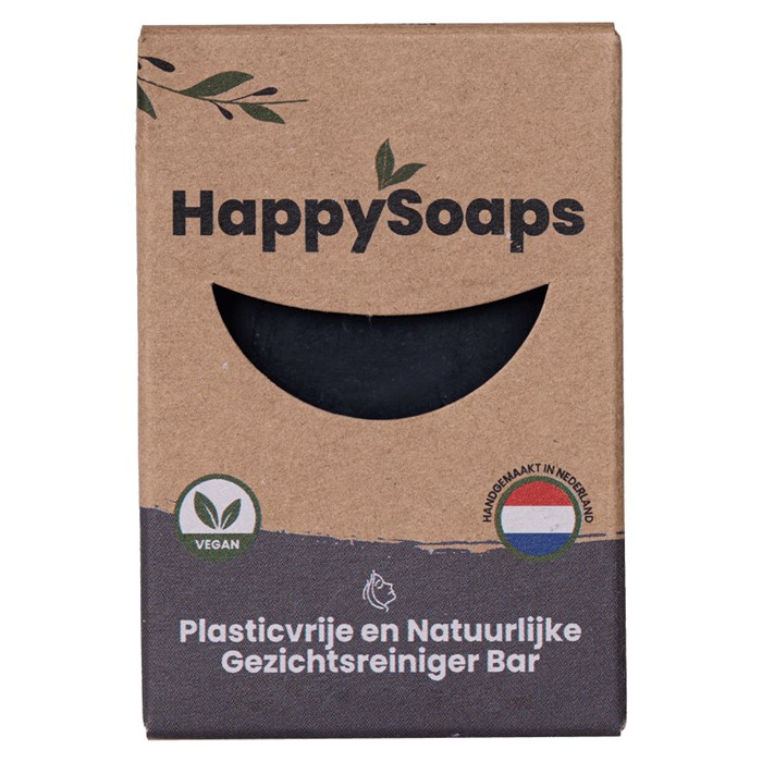 HappySoaps Facial Cleansing Bar Charcoal & Sandalwood, 70 g
