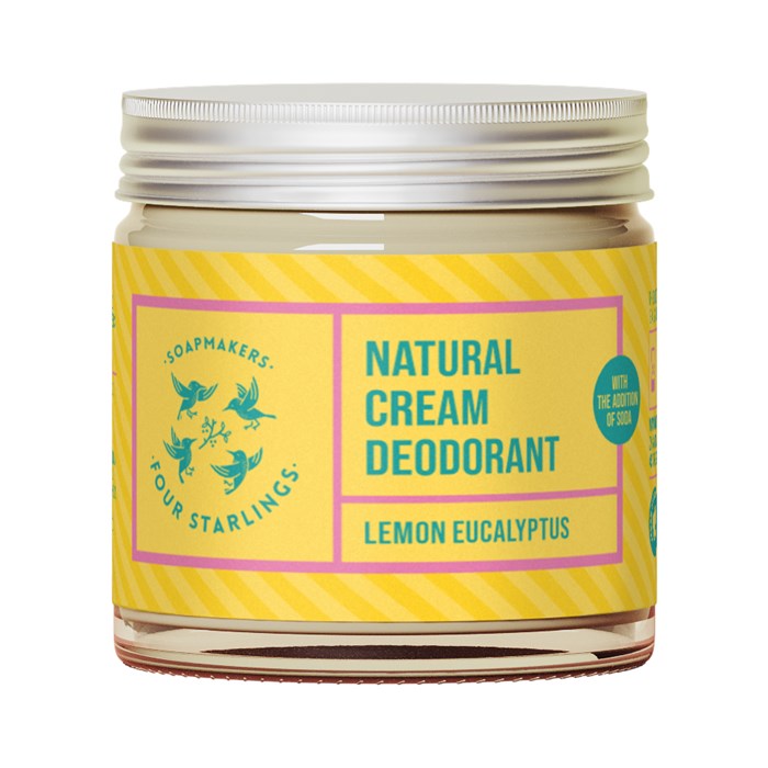 Four Starlings Natural Cream Deodorant - Lemon Eucalyptus, 60 ml