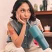 Klean Kanteen Rise Tumbler med Sugrörslock - Brittany Blue, 1065 ml