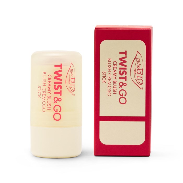puroBIO Cosmetics Twist & Go Creamy Blush Stick - Strawberry, 5 g