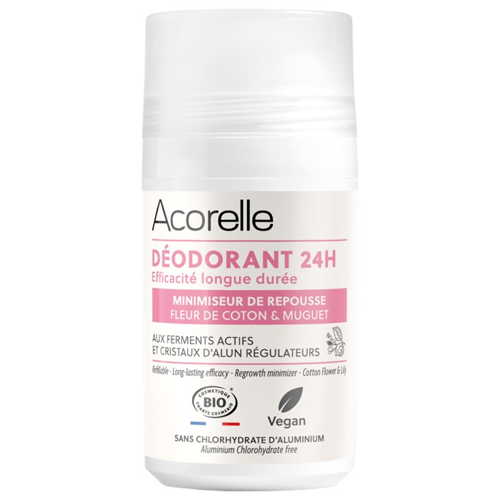 Acorelle Roll-On Deodorant 24h Hair-Regrowth Minimizer, 50 ml
