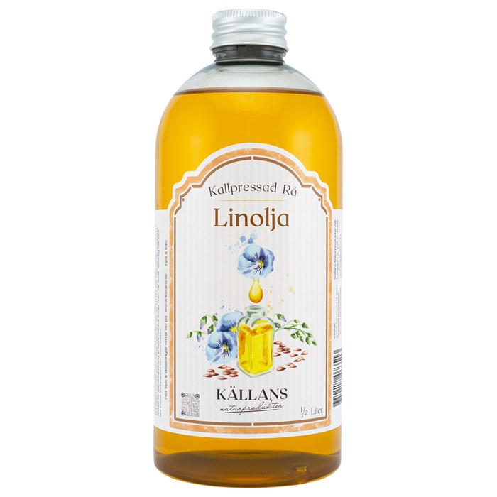 Källans Naturprodukter Rå Kallpressad Linolja, 500 ml