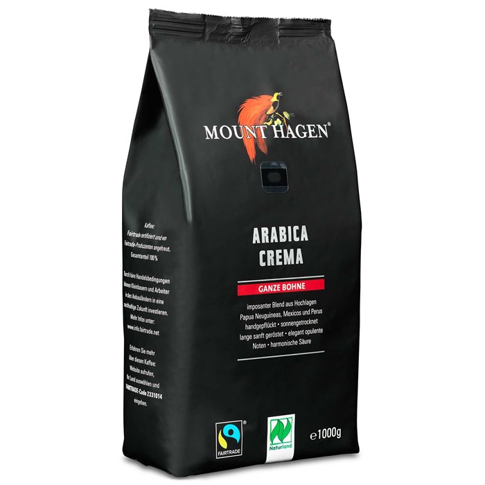 Mount Hagen Kaffebönor Arabica Crema, 1 kg