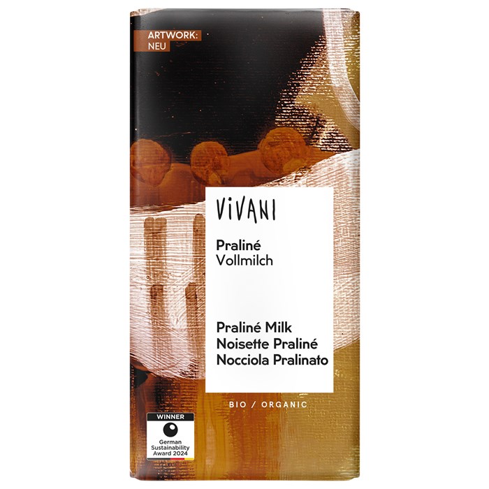 Vivani Mjölkchoklad med Nougat, 100 g