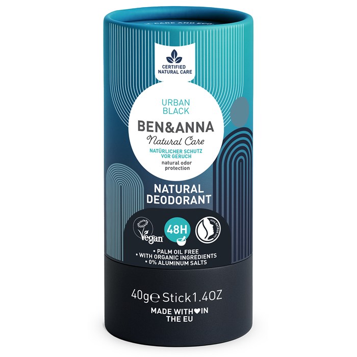 Ben & Anna Natural Deodorant Stick Urban Black, 40 g