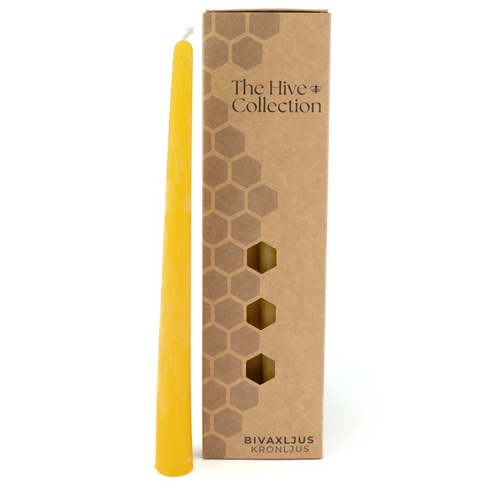 The Hive Collection Kronljus Bivax ca. 2,2 x 23 cm, 4-pack