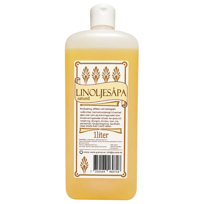 Grunne Linoljesåpa Naturell, 1 L
