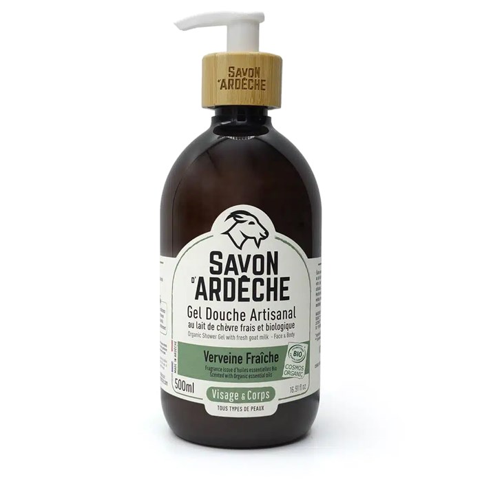 Savon d'Ardèche Shower Gel with Goat Milk - Fresh Verbena, 500 ml