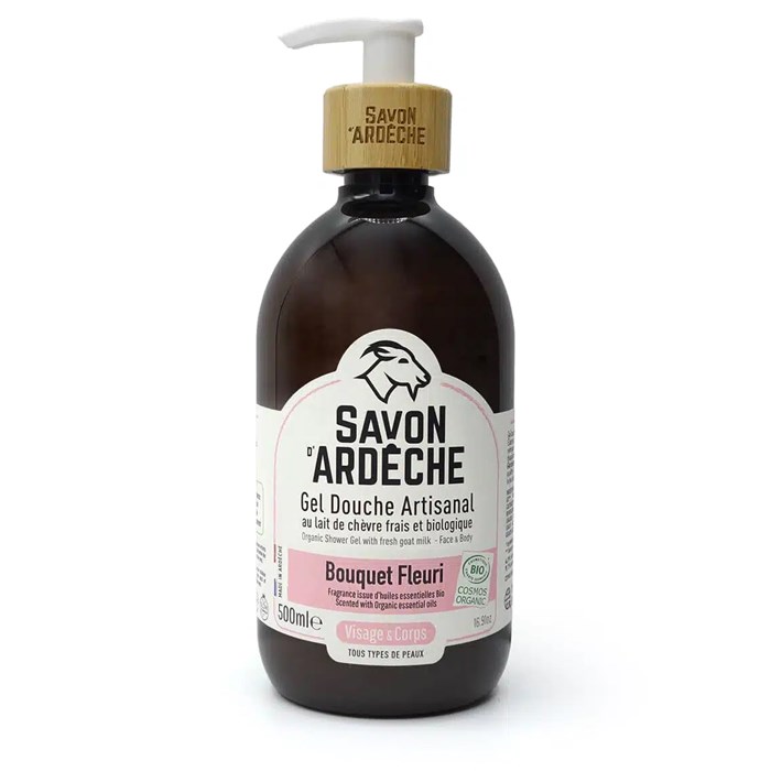 Savon d'Ardèche Shower Gel with Goat Milk - Floral Bouquet, 500 ml