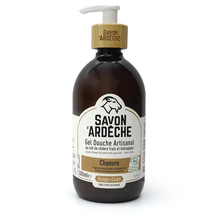 Savon d'Ardèche Shower Gel with Goat Milk - Hemp, 500 ml