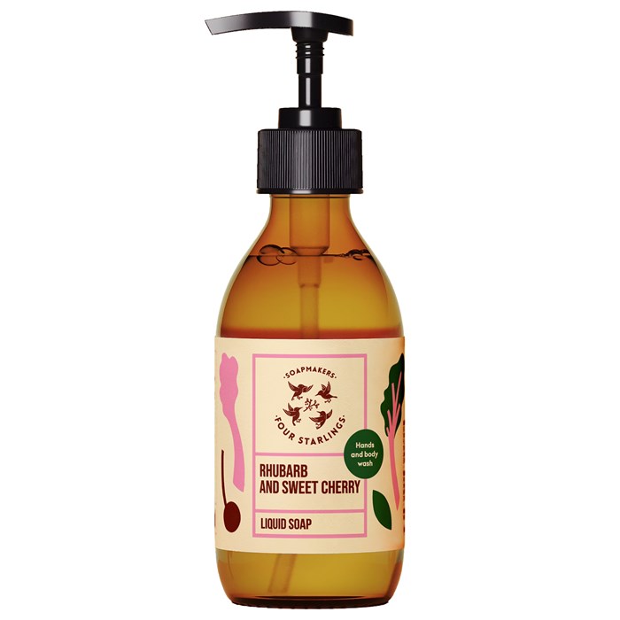 Four Starlings Rhubarb & Sweet Cherry Liquid Soap, 300 ml