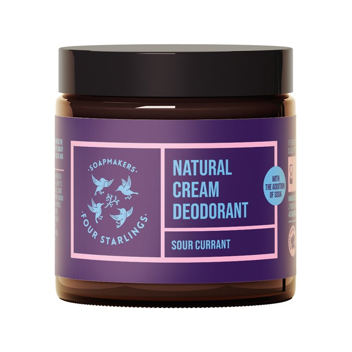 Four Starlings Natural Cream Deodorant - Sour Currant, 60 ml