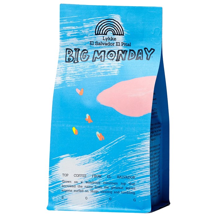 Lykke Kaffegårdar Big Monday Kaffebönor Hela, 200 g